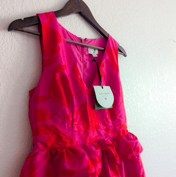 Kate Spade X Target Collab Pink And Orange Ruffle Dress - Picture 3 of 4